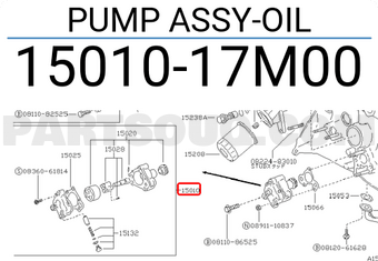 Nissan 1501017M00 PUMP ASSY-OIL