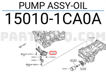 Nissan 150101CA0A PUMP ASSY-OIL
