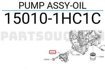 Nissan 150101HC1C PUMP ASSY-OIL