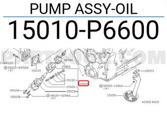 Nissan 15010P6600 PUMP ASSY-OIL