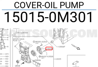 Nissan 150150M301 COVER-OIL PUMP