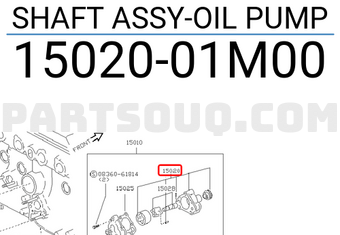 Nissan 1502001M00 SHAFT ASSY-OIL PUMP