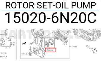 Nissan 150206N20C ROTOR SET-OIL PUMP