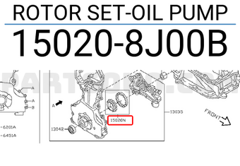 Nissan 150208J00B ROTOR SET-OIL PUMP