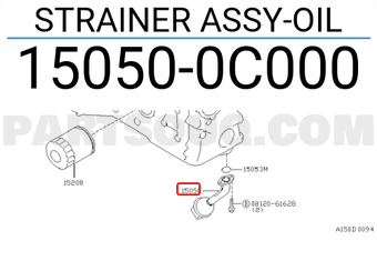 Nissan 150500C000 STRAINER ASSY-OIL