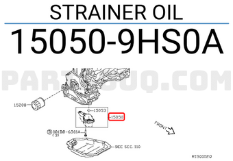 Nissan 150509HS0A STRAINER OIL