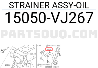 Nissan 15050VJ267 STRAINER ASSY-OIL