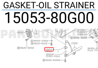 Nissan 1505380G00 GASKET-OIL STRAINER