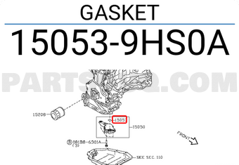 Nissan 150539HS0A GASKET