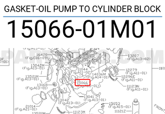 Nissan 1506601M01 GASKET-OIL PUMP TO CYLINDER BLOCK
