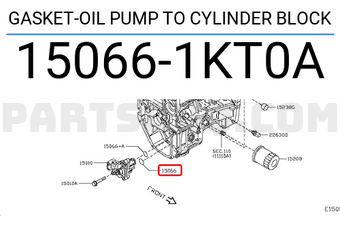 Nissan 150661KT0A GASKET-OIL PUMP TO CYLINDER BLOCK