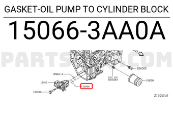 Nissan 150663AA0A GASKET-OIL PUMP TO CYLINDER BLOCK