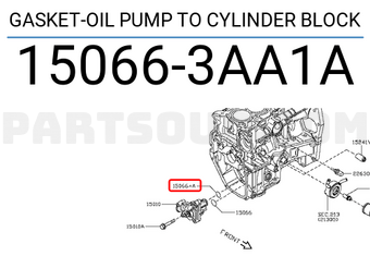 Nissan 150663AA1A GASKET-OIL PUMP TO CYLINDER BLOCK