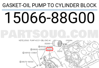 Nissan 1506688G00 GASKET-OIL PUMP TO CYLINDER BLOCK