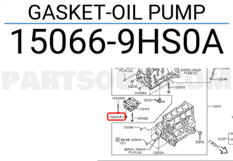 Nissan 150669HS0A GASKET-OIL PUMP