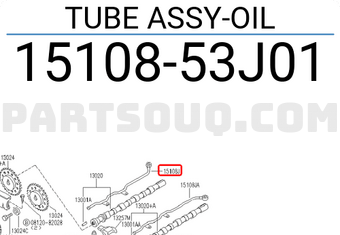 Nissan 1510853J01 TUBE ASSY-OIL
