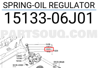 Nissan 1513306J01 SPRING-OIL REGULATOR