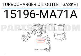 Nissan 15196MA71A TURBOCHARGER OIL OUTLET GASKET