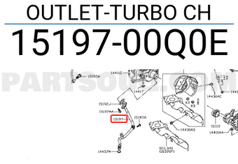Nissan 1519700Q0E OUTLET-TURBO CH