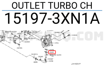 Nissan 151973XN1A OUTLET TURBO CH