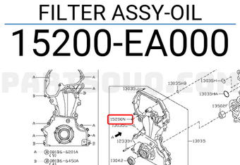 Nissan 15200EA000 FILTER ASSY-OIL