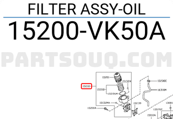 Nissan 15200VK50A FILTER ASSY-OIL