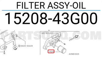 Nissan 1520843G00 FILTER ASSY-OIL