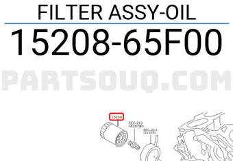 Nissan 1520865F00 FILTER ASSY-OIL