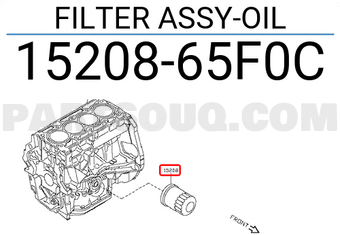 Nissan 1520865F0C FILTER ASSY-OIL