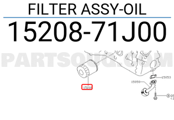 Nissan 1520871J00 FILTER ASSY-OIL