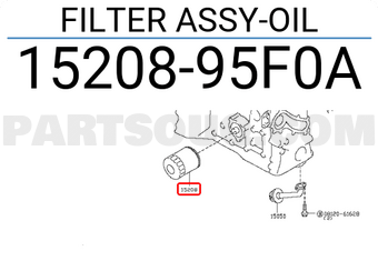Nissan 1520895F0A FILTER ASSY-OIL