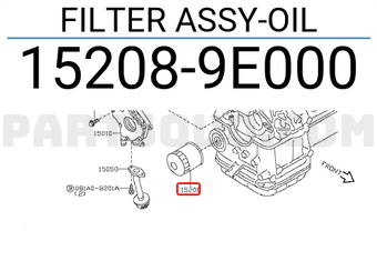 Nissan 152089E000 FILTER ASSY-OIL