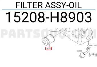 Nissan 15208H8903 FILTER ASSY-OIL