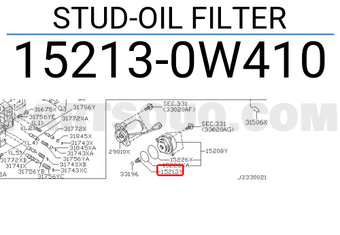 Nissan 152130W410 STUD-OIL FILTER