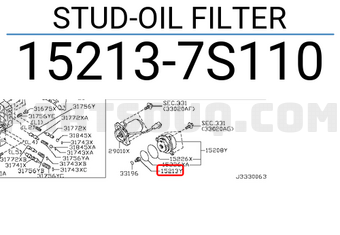 Nissan 152137S110 STUD-OIL FILTER