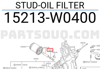 Nissan 15213W0400 STUD-OIL FILTER