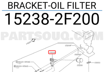Nissan 152382F200 BRACKET-OIL FILTER