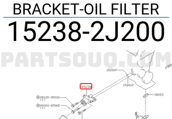 Nissan 152382J200 BRACKET-OIL FILTER