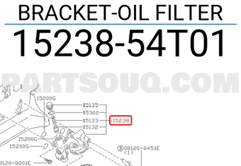 Nissan 1523854T01 BRACKET-OIL FILTER