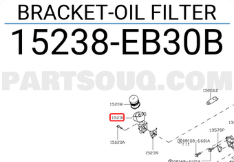Nissan 15238EB30B BRACKET-OIL FILTER