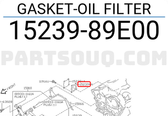 Nissan 1523989E00 GASKET-OIL FILTER