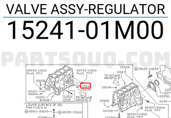 Nissan 1524101M00 VALVE ASSY-REGULATOR