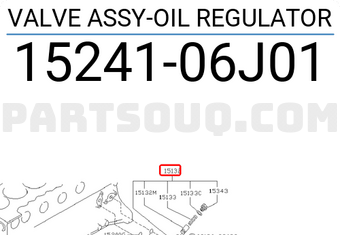 Nissan 1524106J01 VALVE ASSY-OIL REGULATOR
