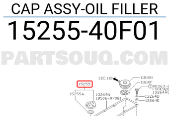 Nissan 1525540F01 CAP ASSY-OIL FILLER