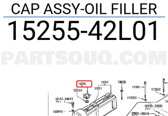 Nissan 1525542L01 CAP ASSY-OIL FILLER
