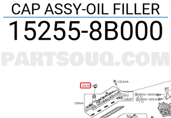 Nissan 152558B000 CAP ASSY-OIL FILLER