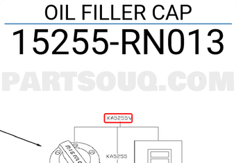 Nissan 15255RN013 OIL FILLER CAP