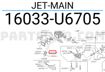 Nissan 16033U6705 JET-MAIN