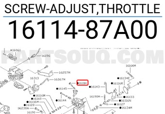 Nissan 1611487A00 SCREW-ADJUST,THROTTLE