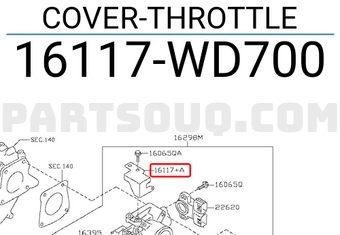 Nissan 16117WD700 COVER-THROTTLE
